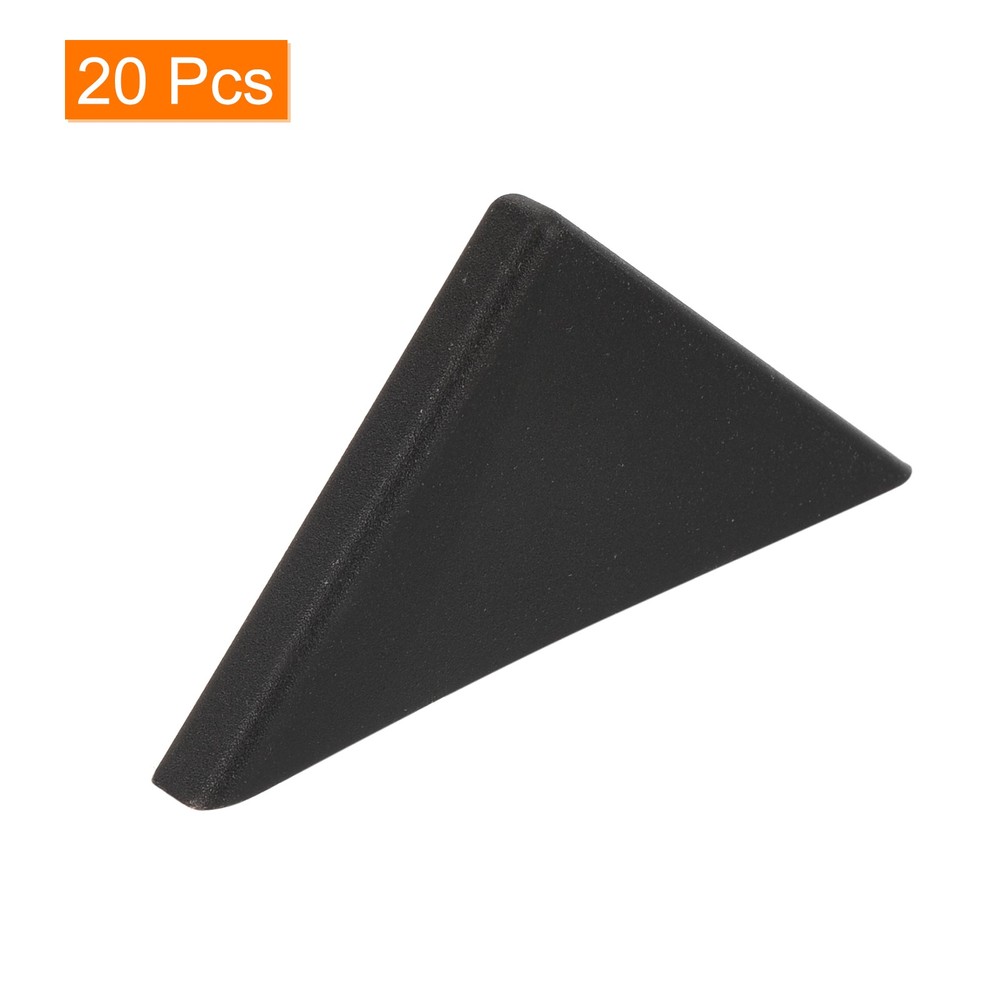 20Pcs Corner Protectors 3x50mm Plastic Right Angle Corner Guards Cushion, Black
