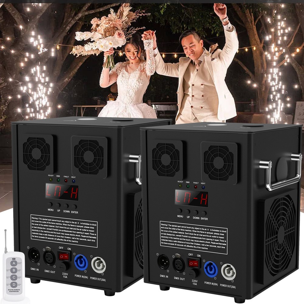 700W Cold Spark Machine w/Remote Stage Effect DMX Firework Machine Bar Wedding
