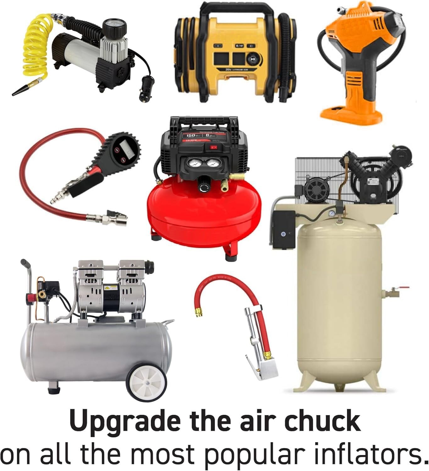 LockNFlate Tire Inflator Adapter 1/4 NPT (m) to Schrader Valve (m) - USED