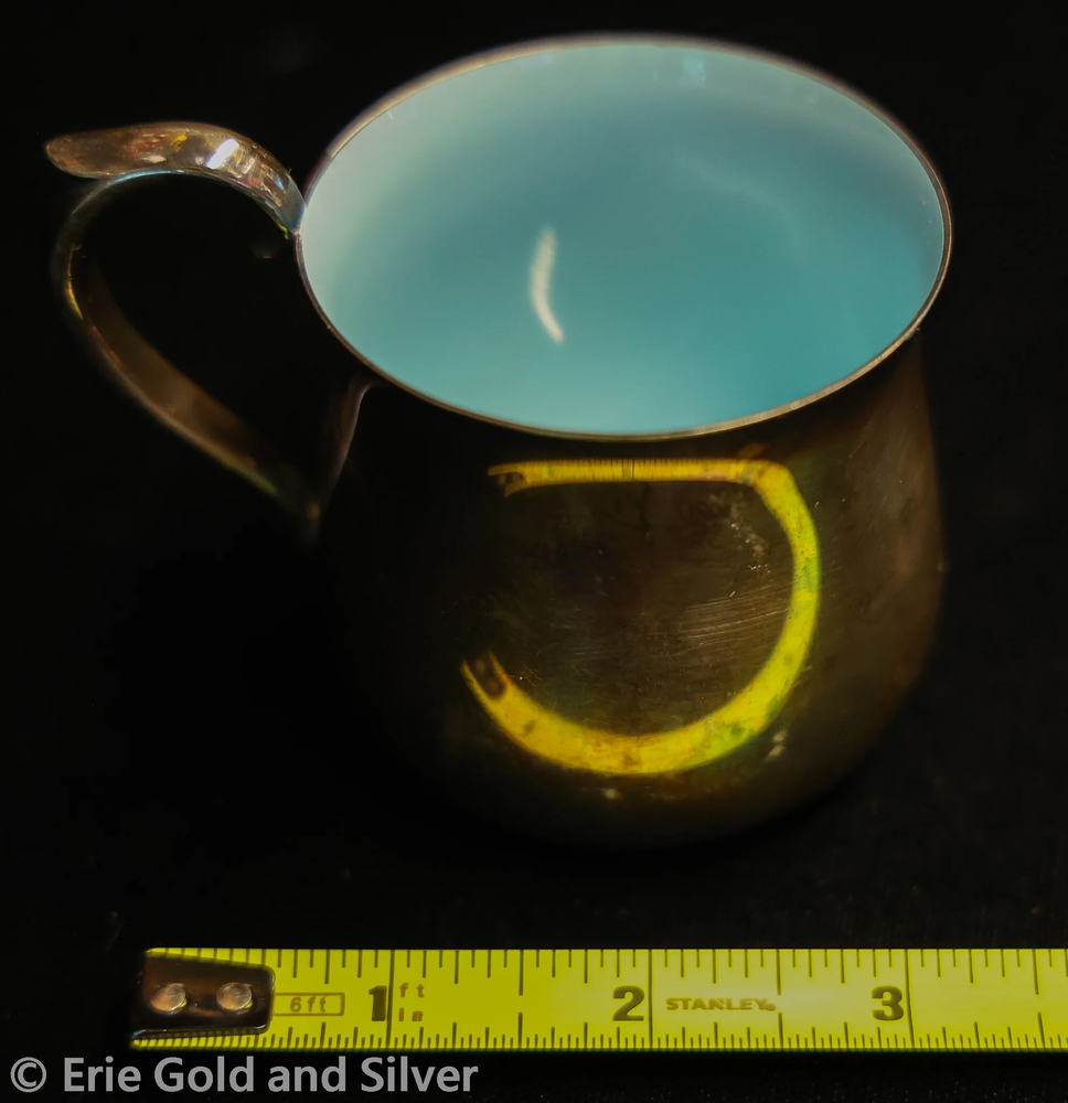Reed & Barton Blue Enamel Cup