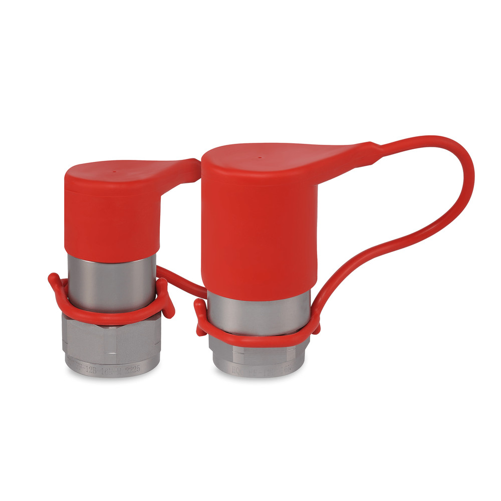 3/4″ Flat Face Hydraulic Quick Couplers Set - 1″ NPT Thread
