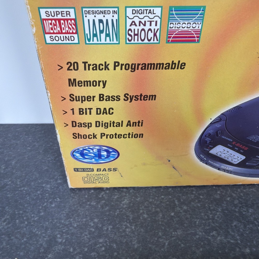 Techniks Discboy MX-777 Portable CD Player Walkman Boxed (READ DESCRIPTION)