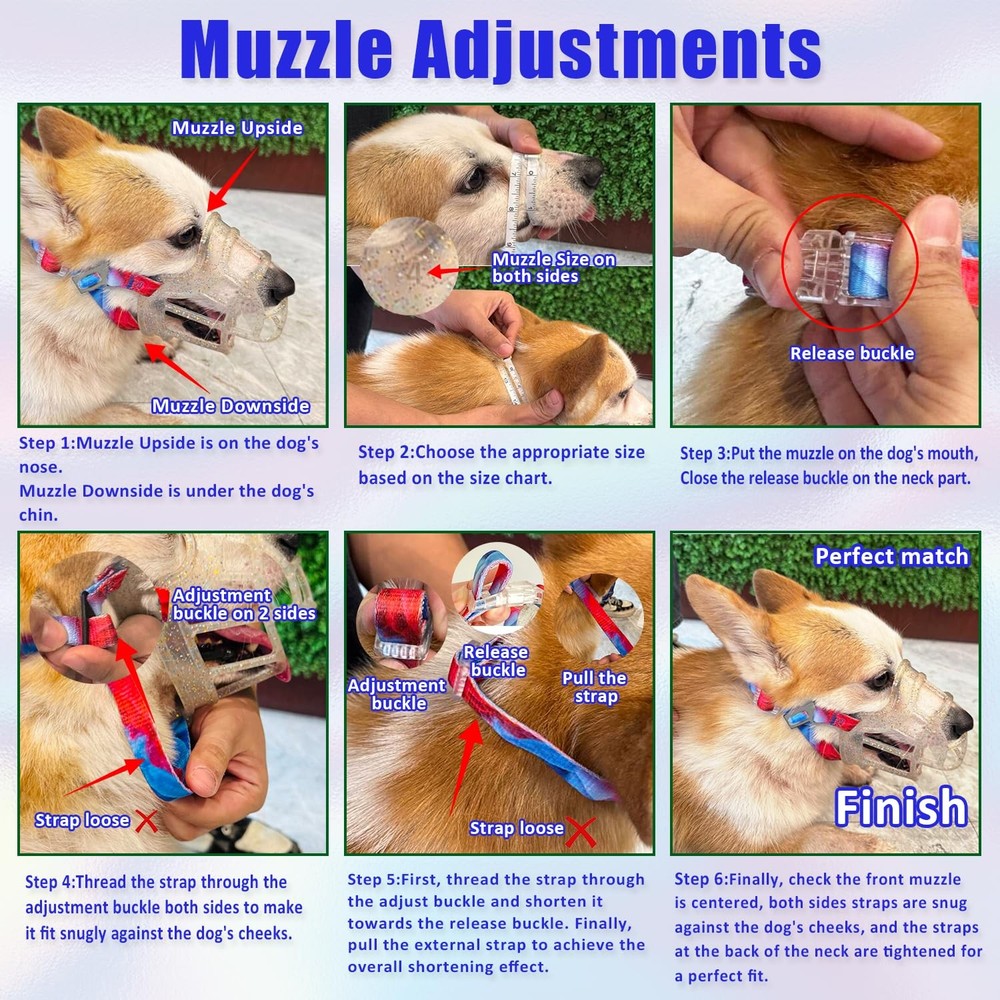 Dog Muzzle Basket Muzzle Anti Biting Chewing Sturdy Lightweight Muzzle Allows...