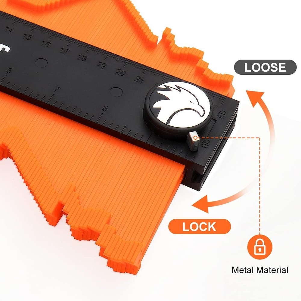 Adjustable Locking Contour Gauge for Irregular Shape Tracing and Duplicating