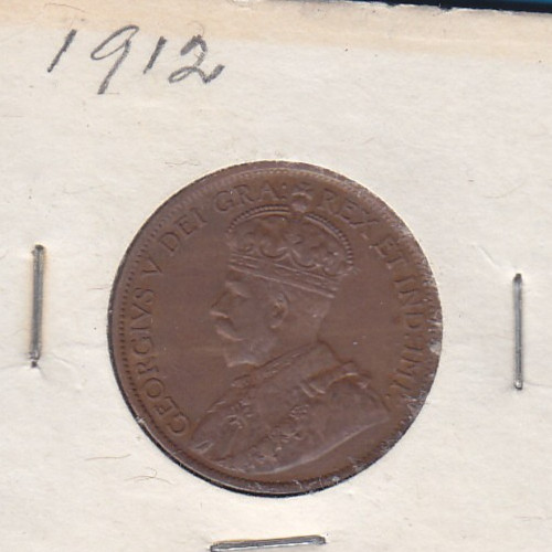 1912 Canadian Large One Cent