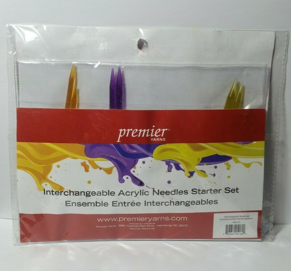 Premier Yarns Interchangeable Acrylic Needles Starter Set Knitting 6, 8, 10