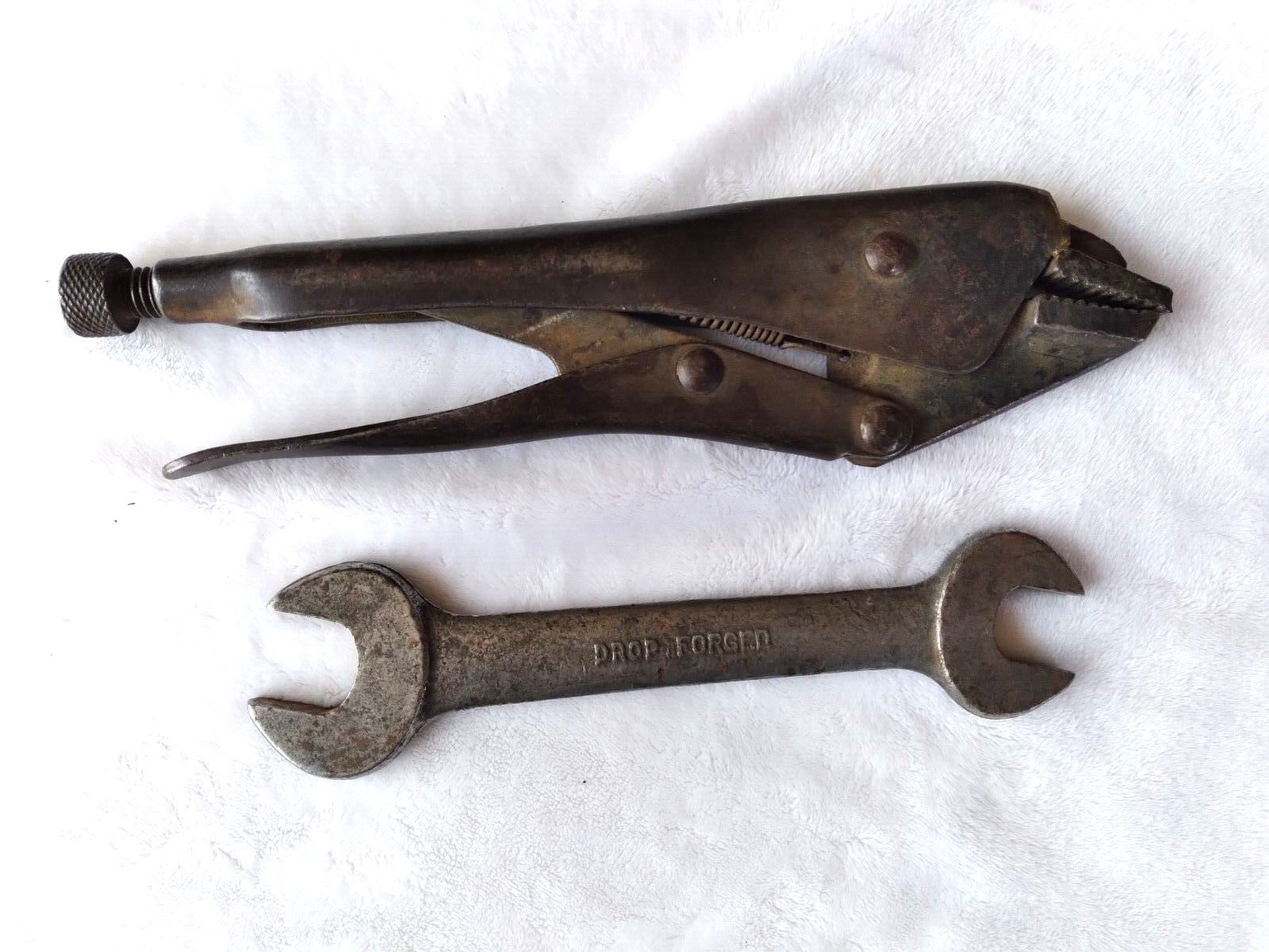 Vintage Tractor Toolbox with Tools Rich-Con Drop Forged Red