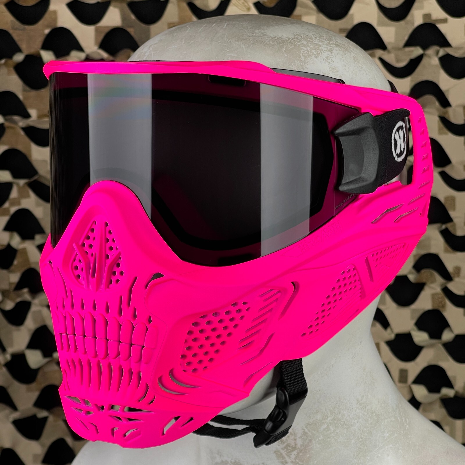 NEW HK Army HSTL Skull Thermal Paintball Mask - Neon Pink (Pink w/ Smoke Lens)