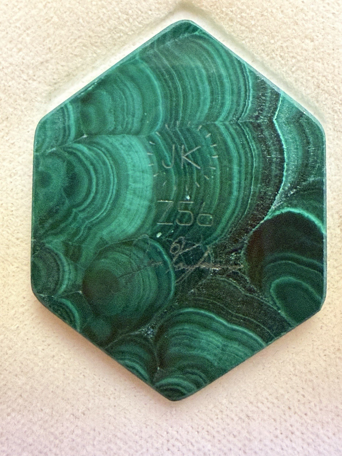 Jim Kaufmann Intarsia Malachite Australian Opal Sugilite 48.80 ct 28x36mm Signed