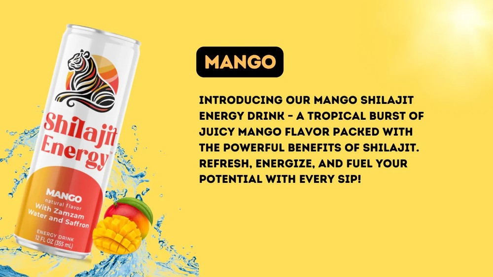 SHILAJIT ENERGY MANGO 12 OZ 12 PACK