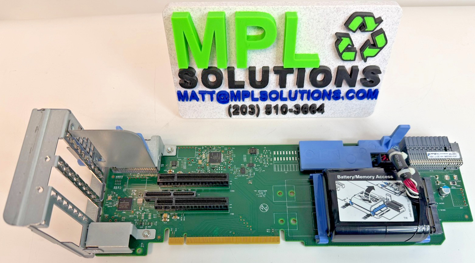 EMC 100-572-072-02 EMC PCB TLA HBA Riser Board H400 H500 H600 WITH BATTERY NICE!