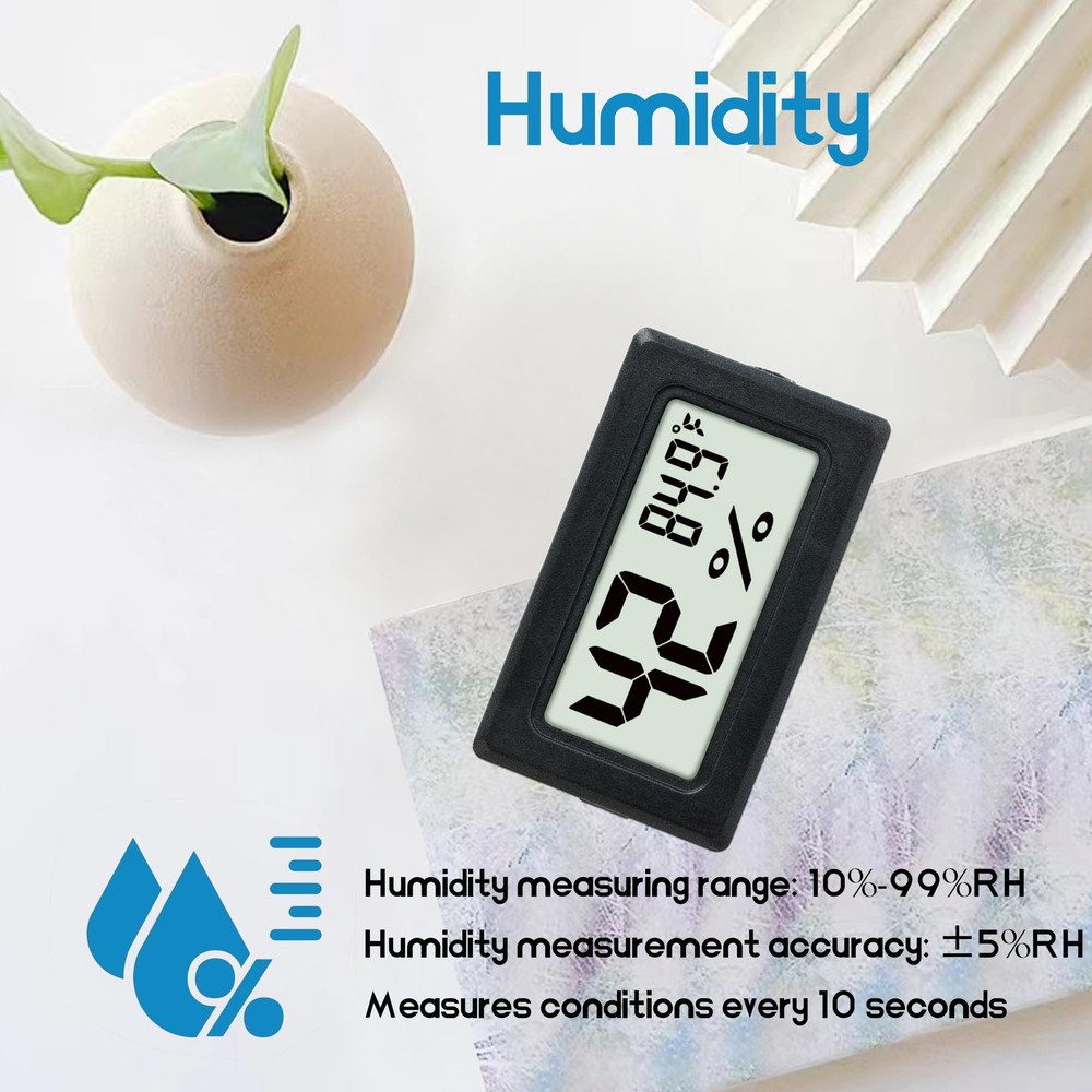 Mini Hygrometer Indoor Humidity Meter Thermometers 6 Pack...