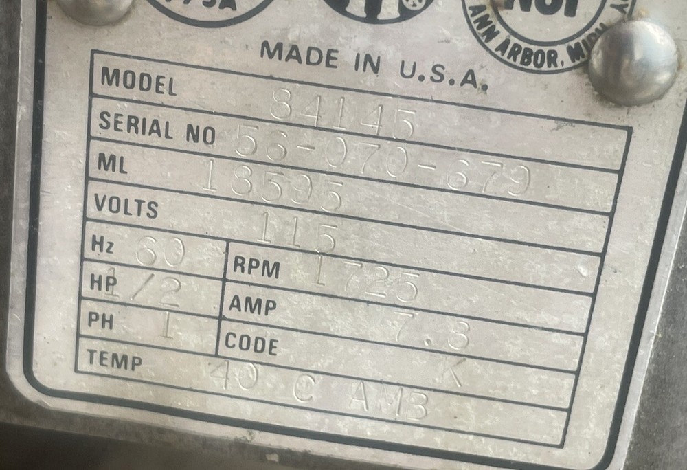 HOBART CHOPPER FOOD PROCESSOR MODEL 84145