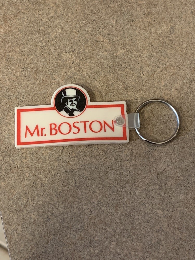 VINTAGE “MR. BOSTON” VODKA ALCOHOL KEYCHAIN