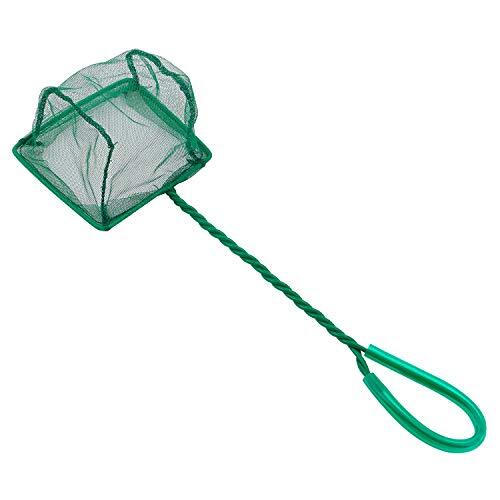 4 Inch Aquarium Net Fine Mesh Small Fish Catch Nets with Plastic Handle 1 Pack