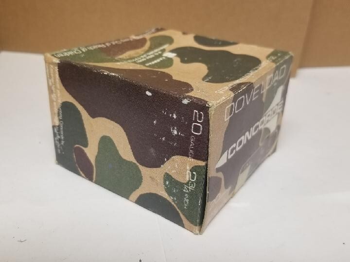 Empty 20 Ga Concord Dove Load Shotgun Shell Box