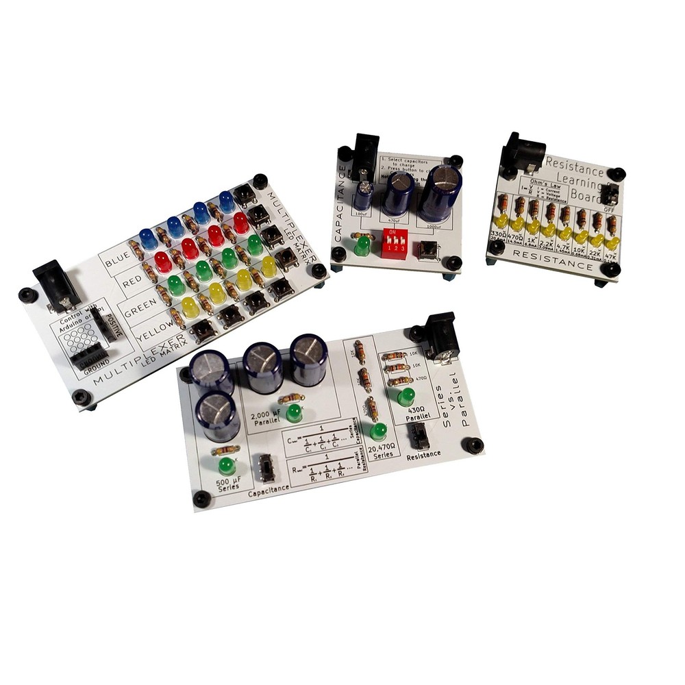 Full Set of 4 Electronics Learning Boards | Practice Soldering & Learn Electr...