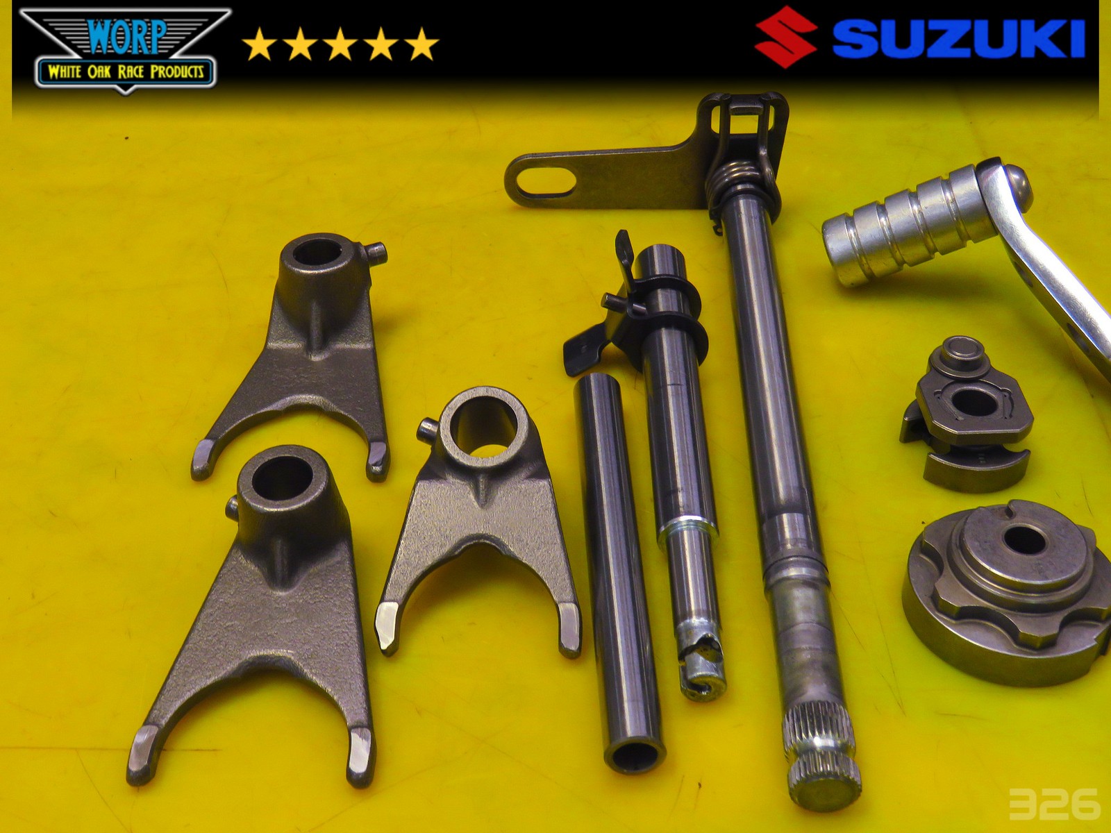 2003 SUZUKI QUADSPORT LTZ400 KFX TRANSMISSION SHIFT FORKS DRUM PEDAL SHAFT