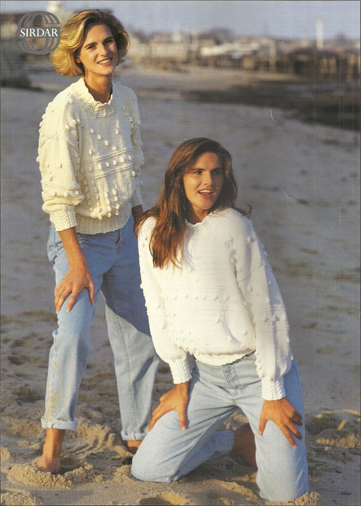 SIRDAR SOFT COTTON ARAN KNITTED SWEATER LEAFLET 9299