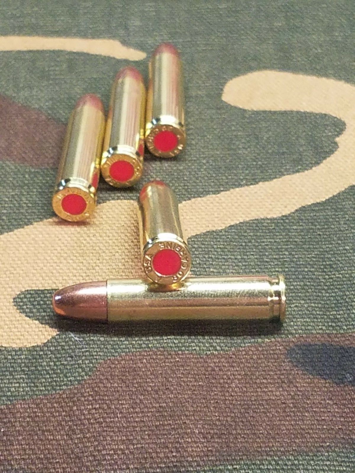 30 CARBINE SNAP CAPS SET OF 5 (Safety Red)