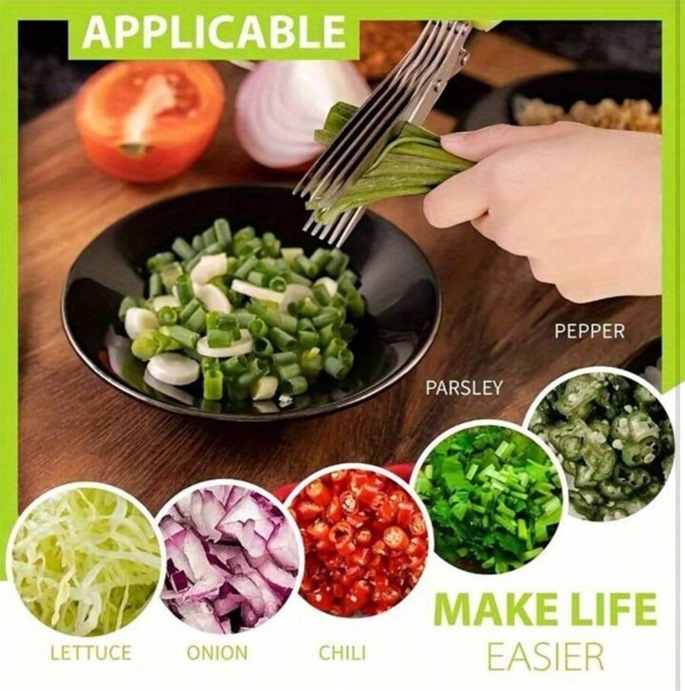 5-Layer Multi-Functional Stainless Steel Kitchen Scissors