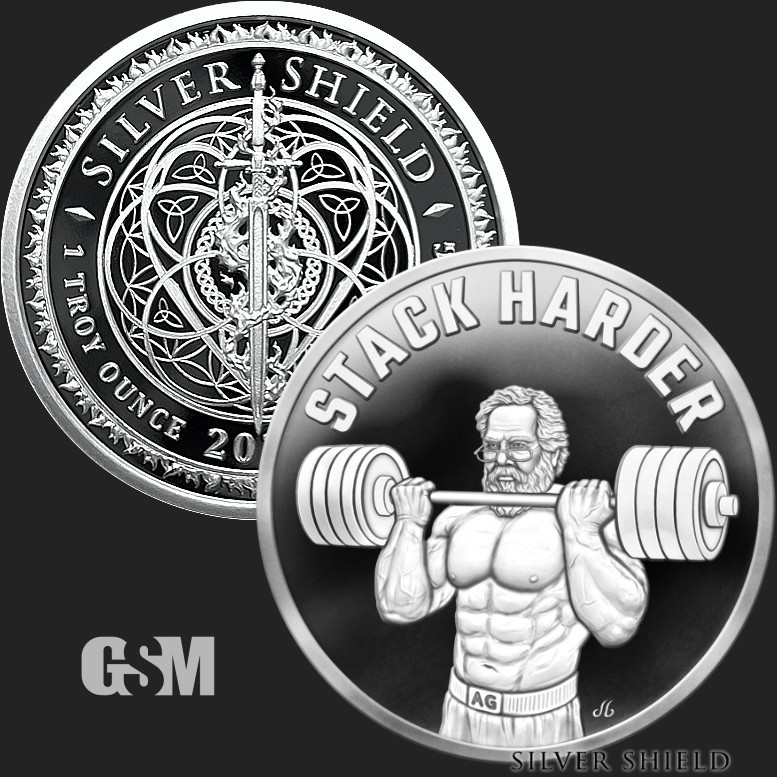 2026 Silver Shield STACK HARDER - 1oz .999 Silver Proof - Pre Sale