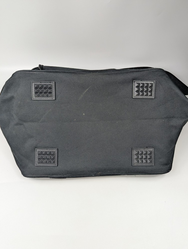Ebonite Basic Single Bowling Ball Tote Bag with Shoulder Strap Black/Blue Logo