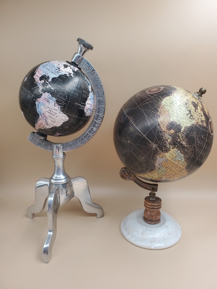 Globes Tabletop Spinning Earth Geographical Black