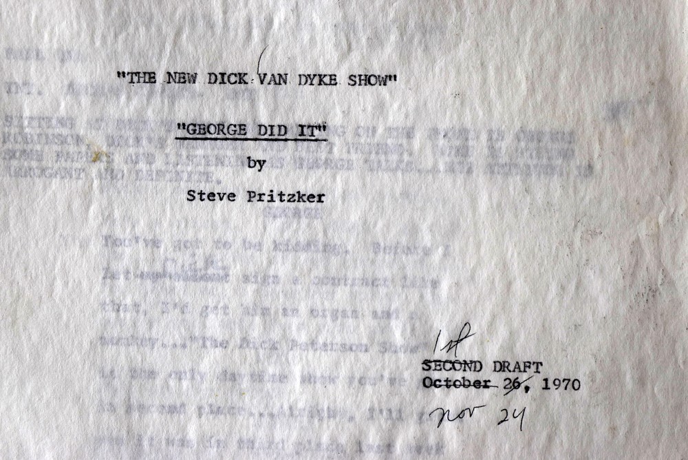 1970 " The New Dick Van Dyke Show " Original Type Written Screenplay Script