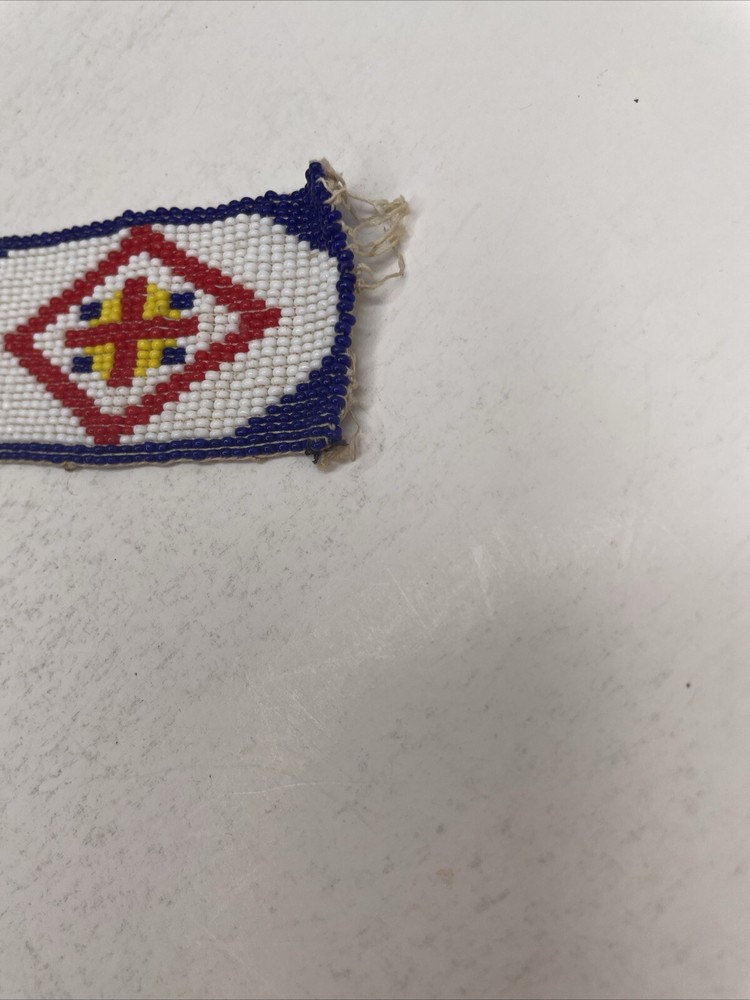 VTG Beaded hanging Sash Panel Unique Folk Art