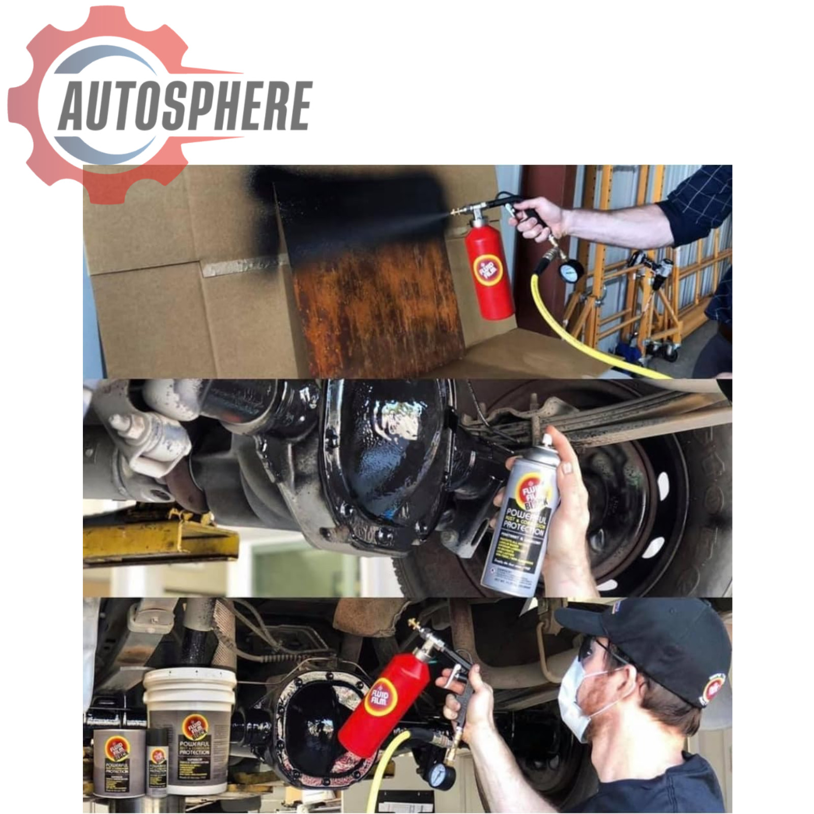 Fluid Film AS11B Black Undercoating Spray Rust Inhibitor Protection Black 12Pack