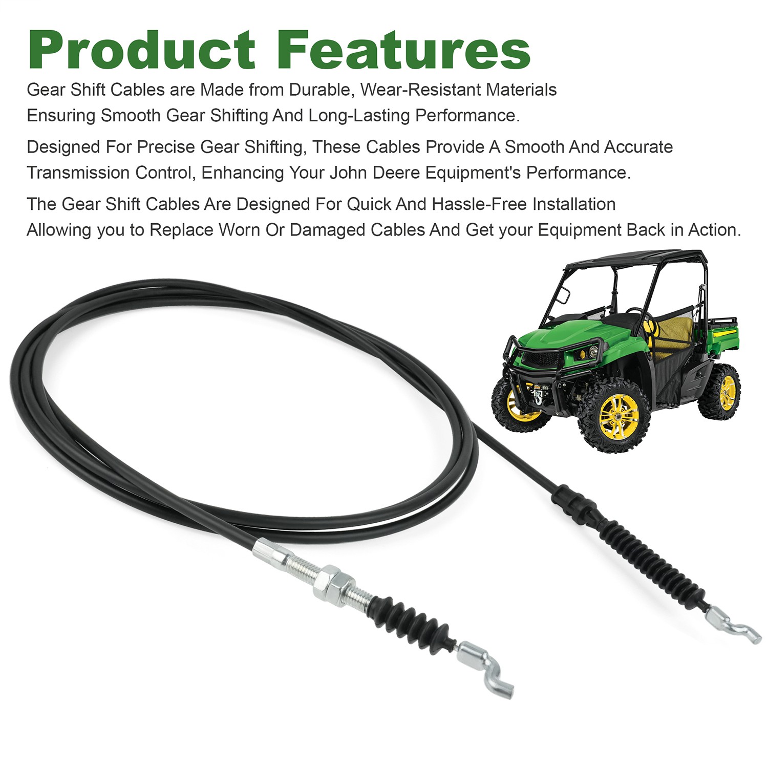 AM147990 Gear Shift Cable Replacement For John Deere Gator XUV 590i S4 Models