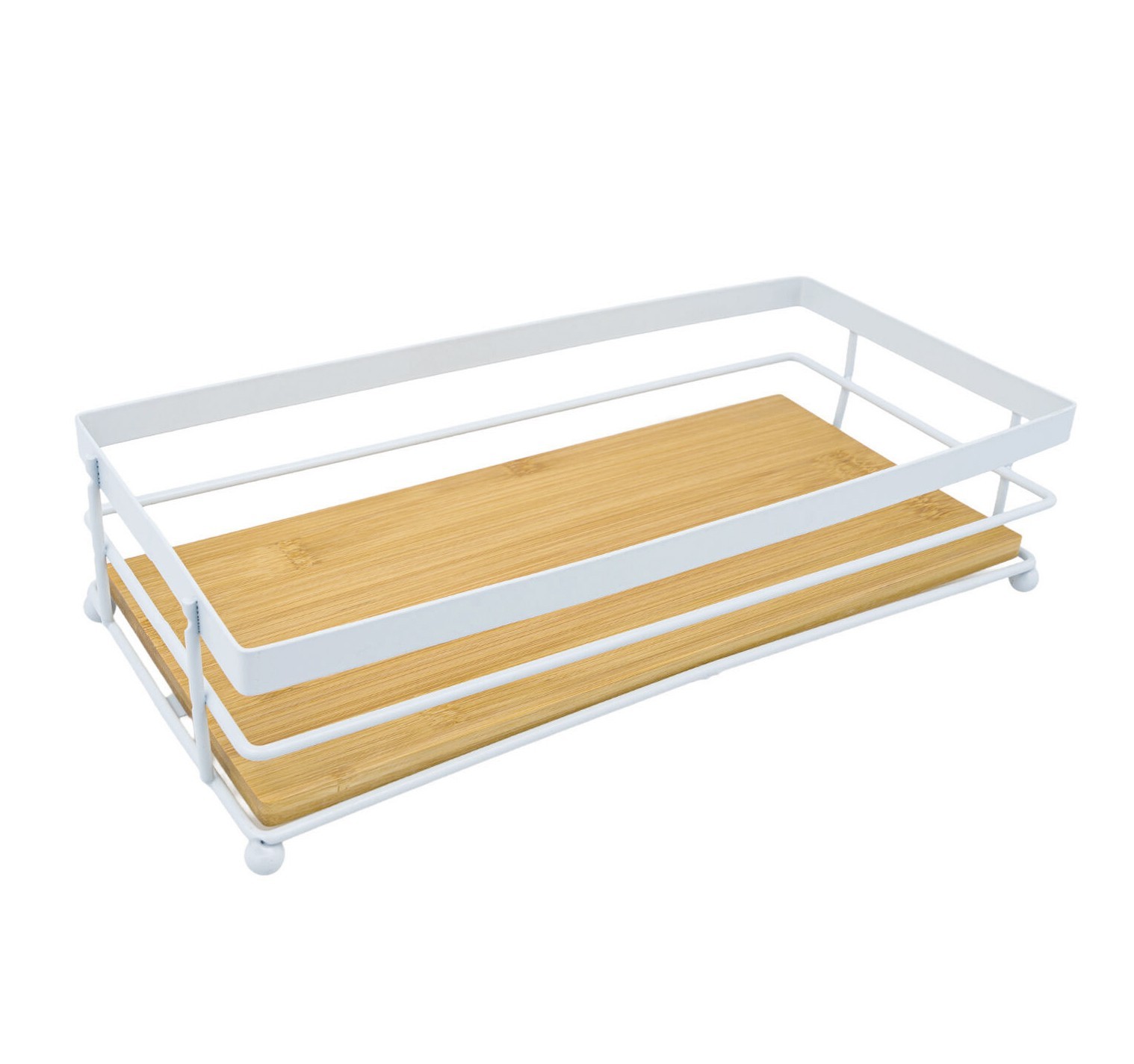 Natural Bamboo Wooden Storage Organizer Tray, Decorative