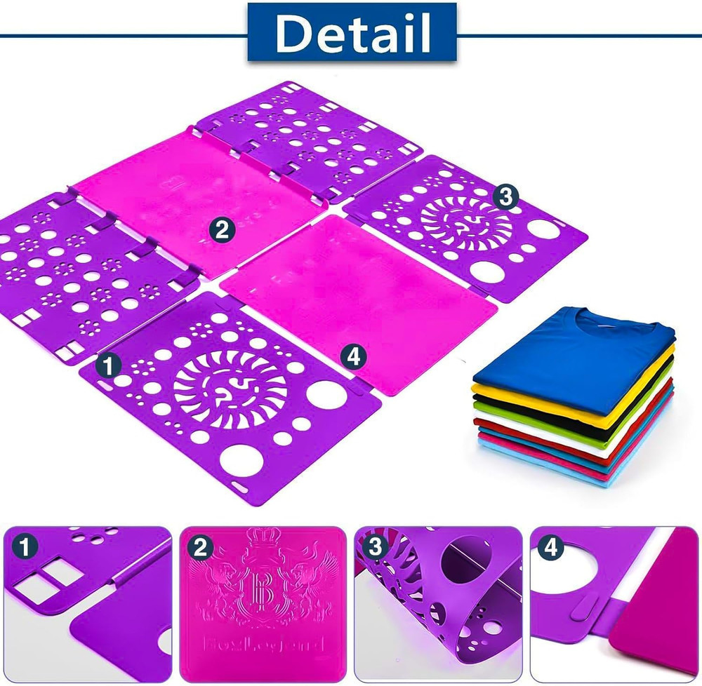 Version 3 Shirt Folding Board T Shirts Clothes Folder Durable Plastic Laundry Fo