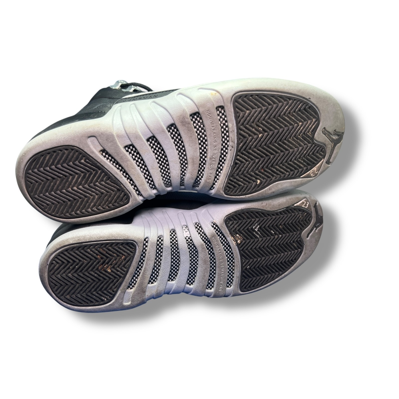 Nike Air Jordan 12 Retro GS Black Wolf Grey White 153265-010 Youth 6.5Y EUR 39