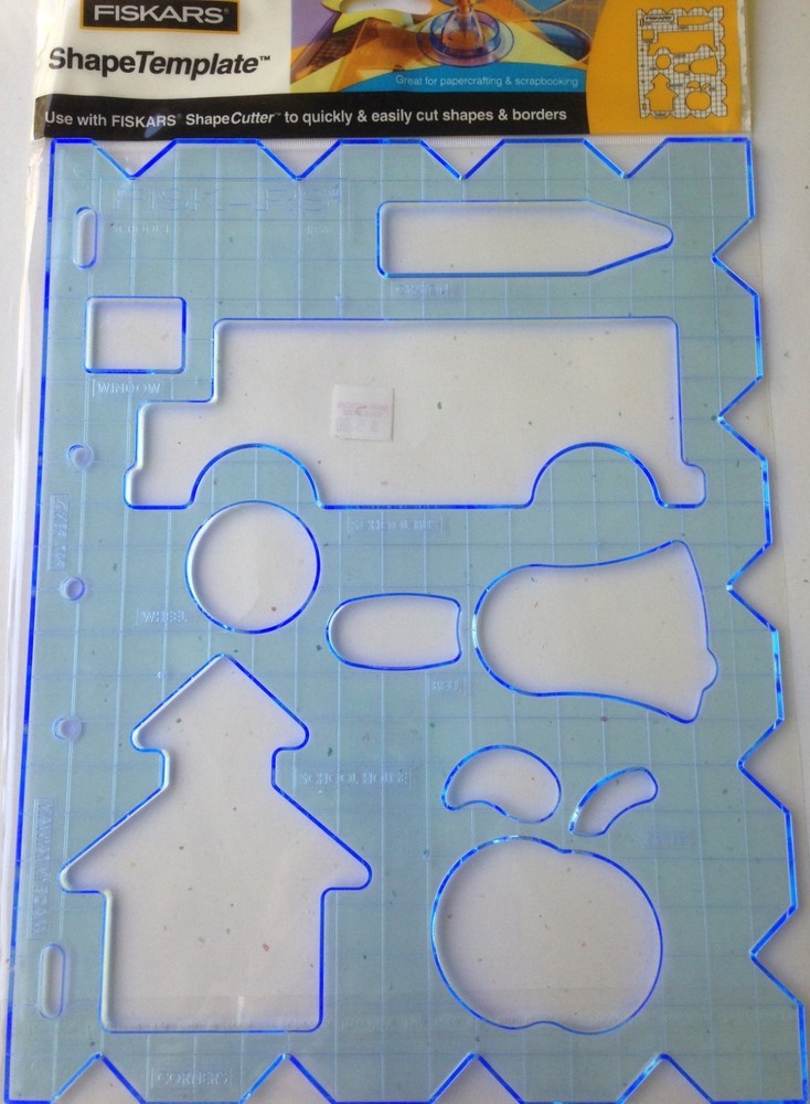 Fiskars Shape Template Set -School 1/Corner Border - 4866 - NEW