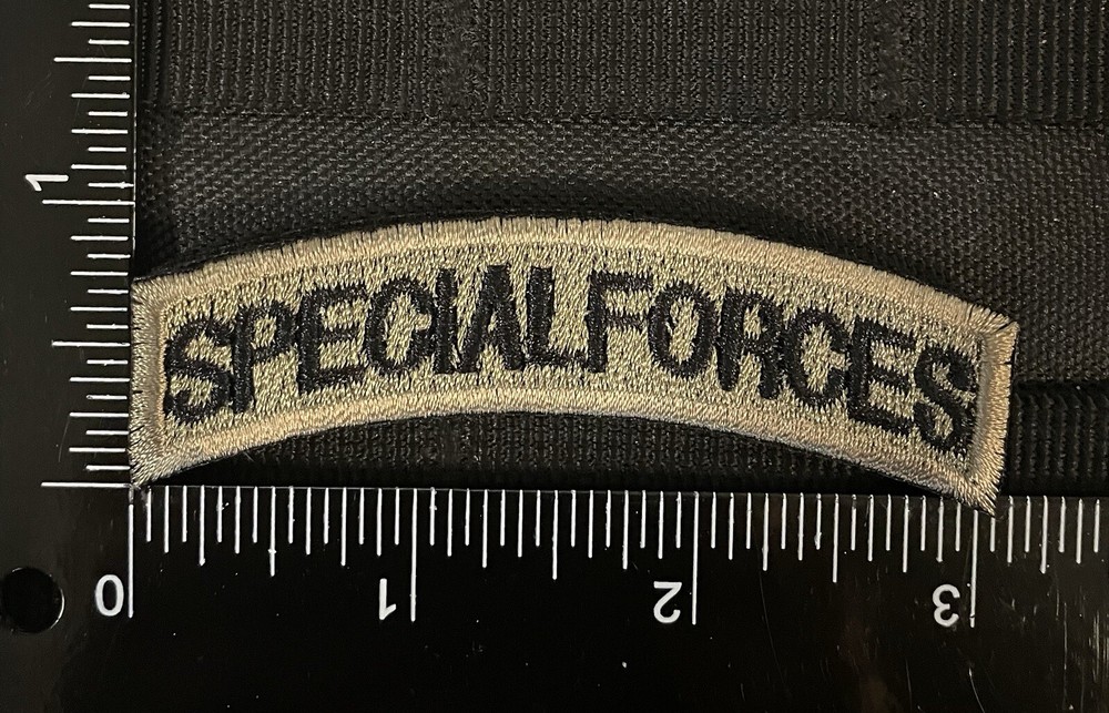 Special Forces Airborne Ranger Tabs Army Tactical 11B Hook Loop Patch Tan