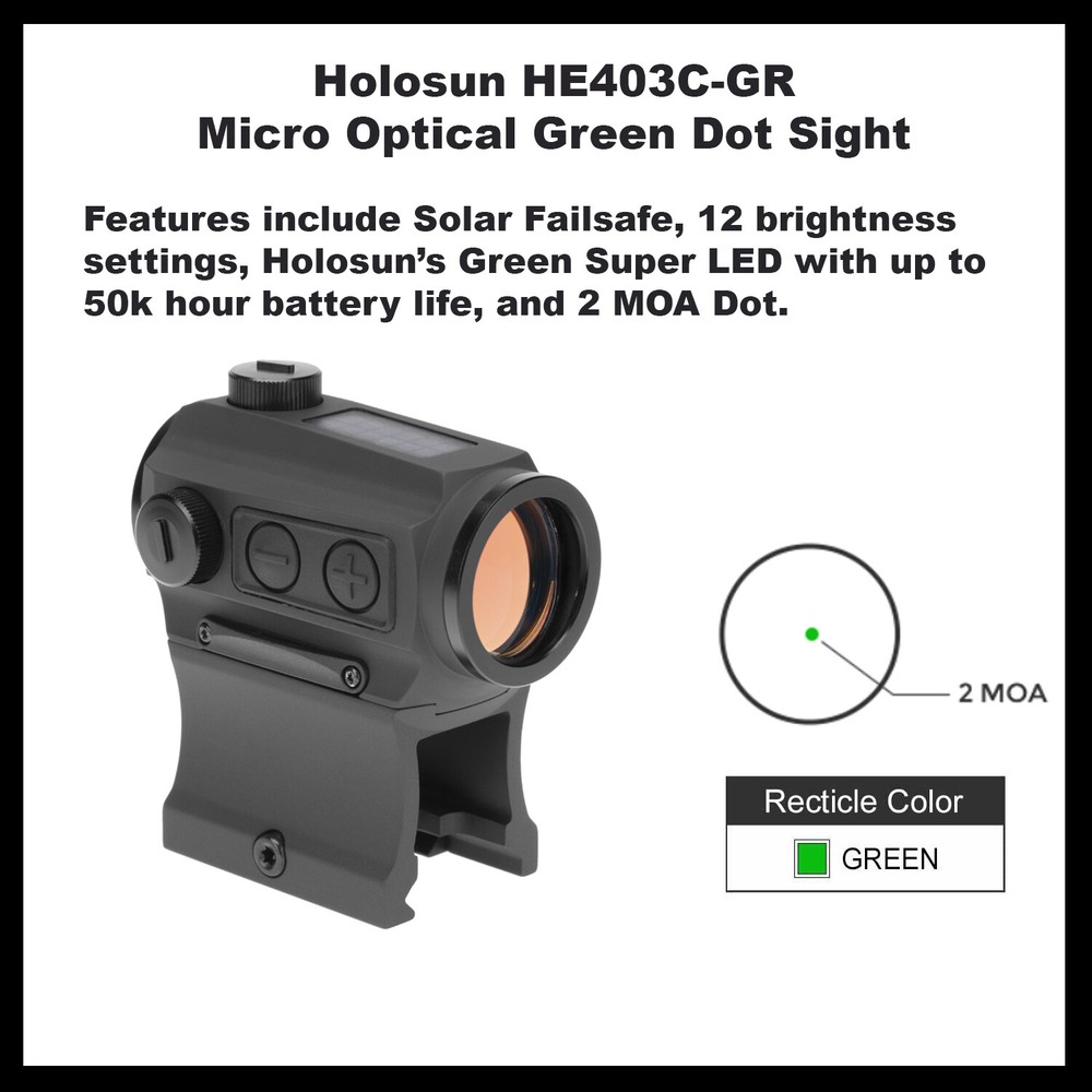 Holosun HE403C-GR Optical Green Dot Sight