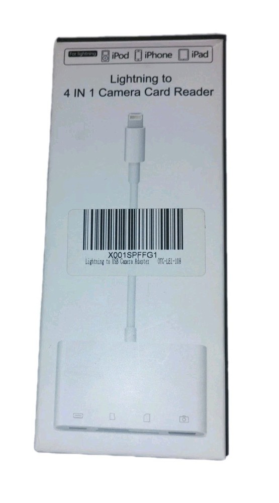 4in1 USB to Card Reader Adapter USB Camera Micro SD Memory Slot for iPhone iPad