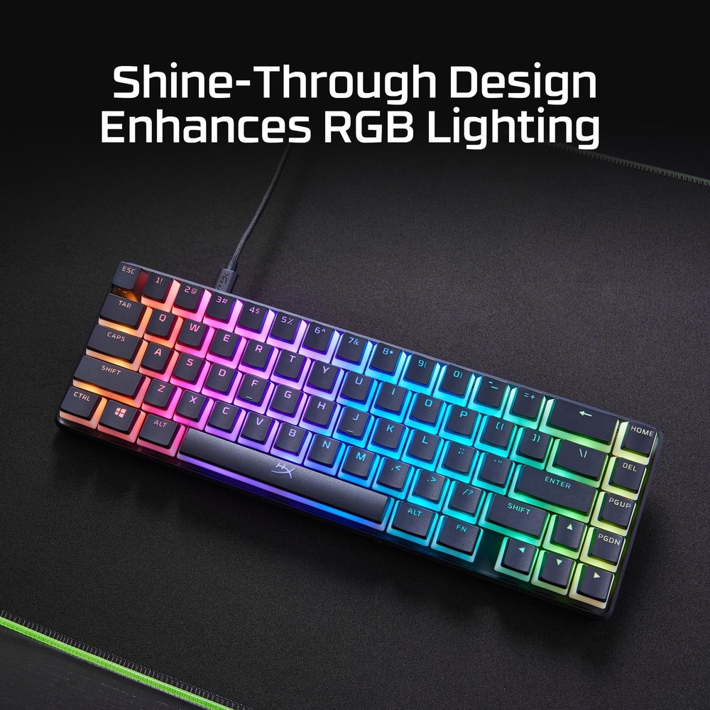 HyperX Pudding Keycaps 2 - Full Key Set - PBT - 112 Keys - Black