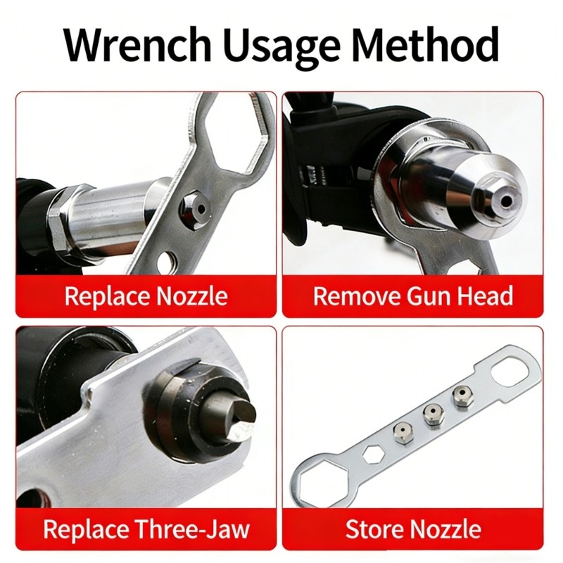 Upgraded Electric Riveting Machine Core Pull Accessories Cordless Riveting Alloy