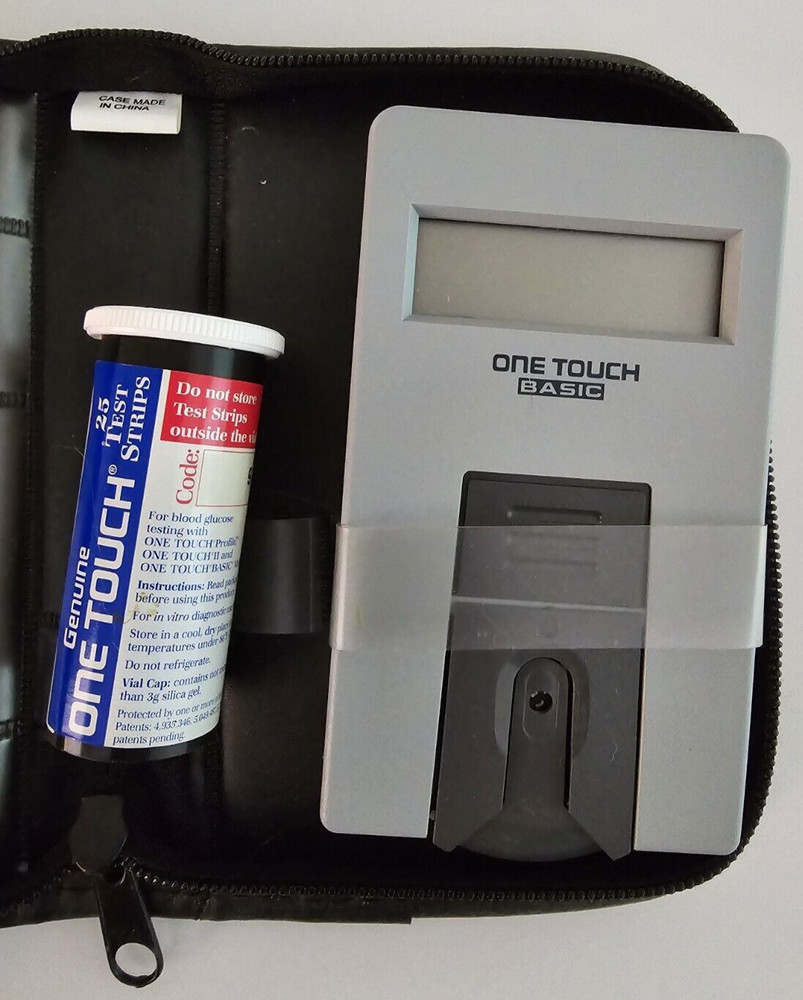 One Touch Basic Glucometer in Black Case
