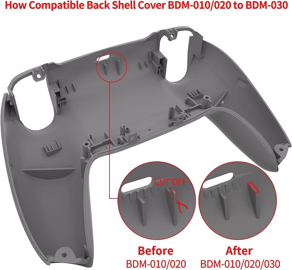 Back Housing Shell Bottom Cover Replacement Parts for PS5 Controller Back Plate