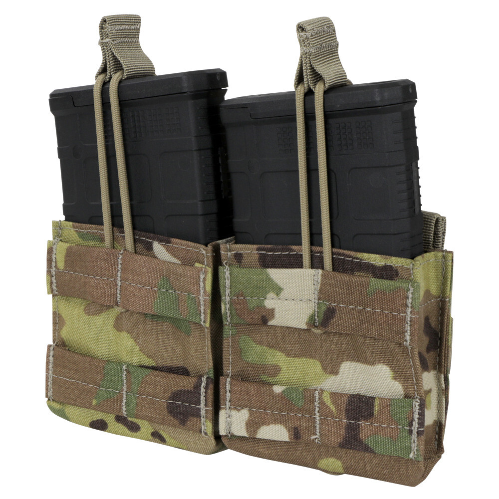 Condor Double Open Top Mag Pouch w/ 4 Molle Straps for 308/762 Cal.