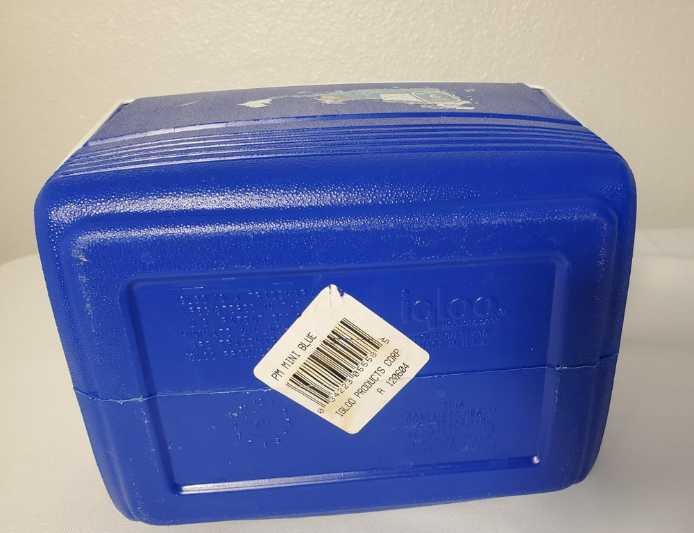 Igloo Playmate Blue Mini Cooler 6 Cans Hard Sided