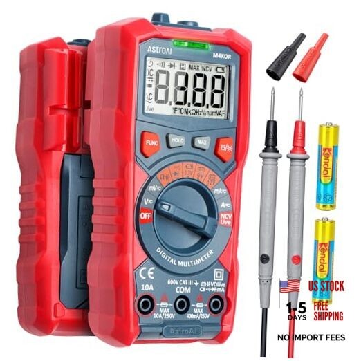 Multimeter Tester, TRMS 4000 Counts Volt Meter Ohmmeter Digital Auto-Ranging