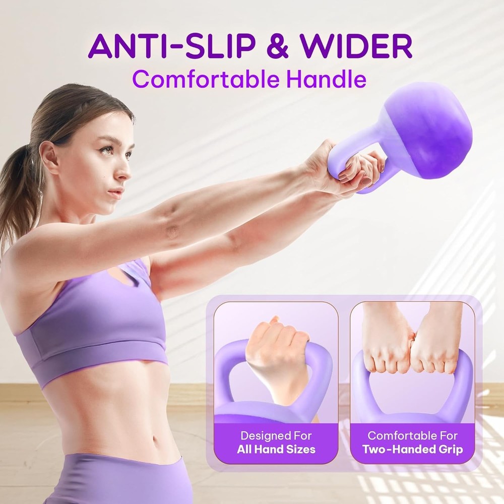 Soft Kettlebell PVC Kettlebells Exercise Weights & Color-Coded Strength Training