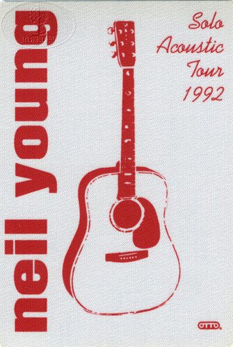 NEIL YOUNG 1992 SOLO TOUR Backstage Pass red