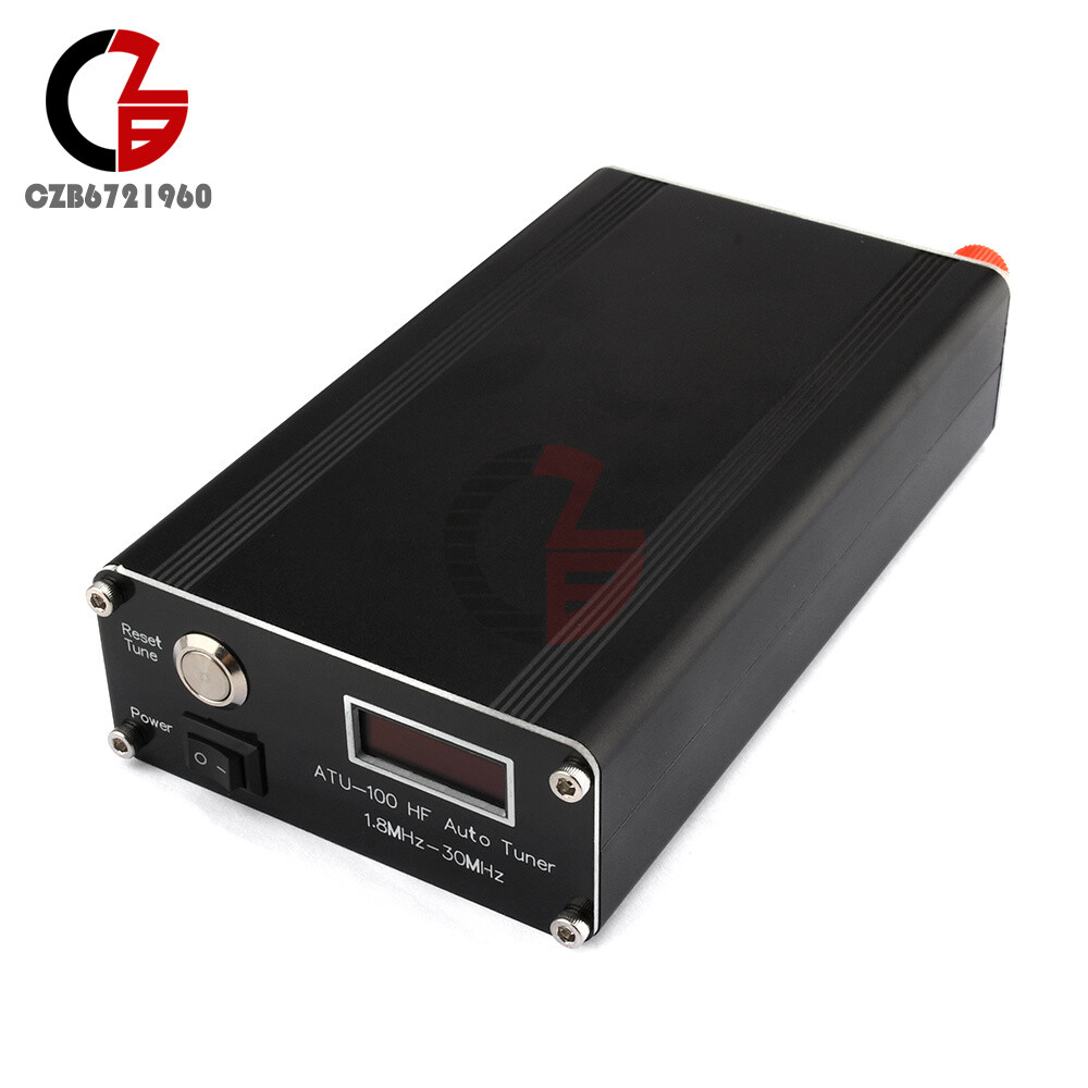 Auto Antenna Tuner 100W 1.8-50MHz 0.96''/0.91" OLED Display ATU-100 with Shell