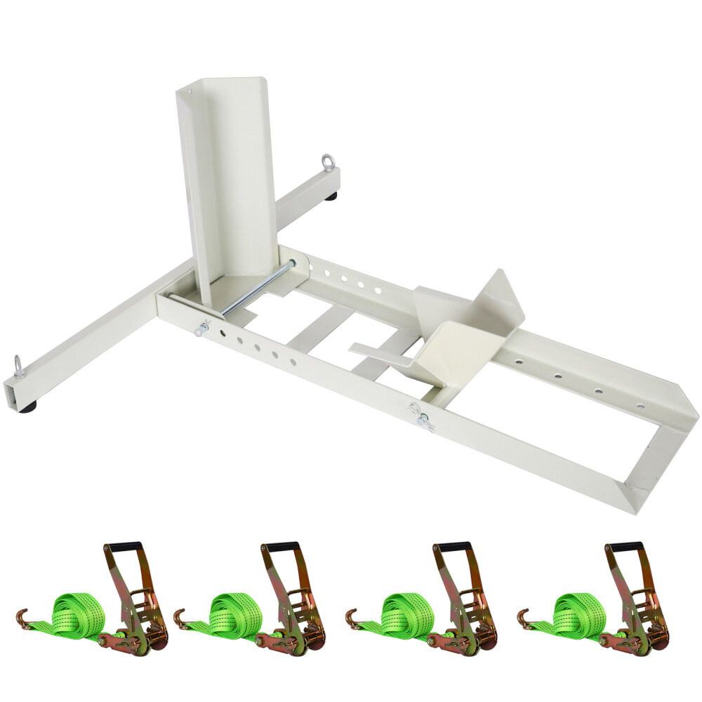1800 Lb Capacity Motorcycle Stand Wheel Chock -Adjustable with 4 Tie Downs Sets